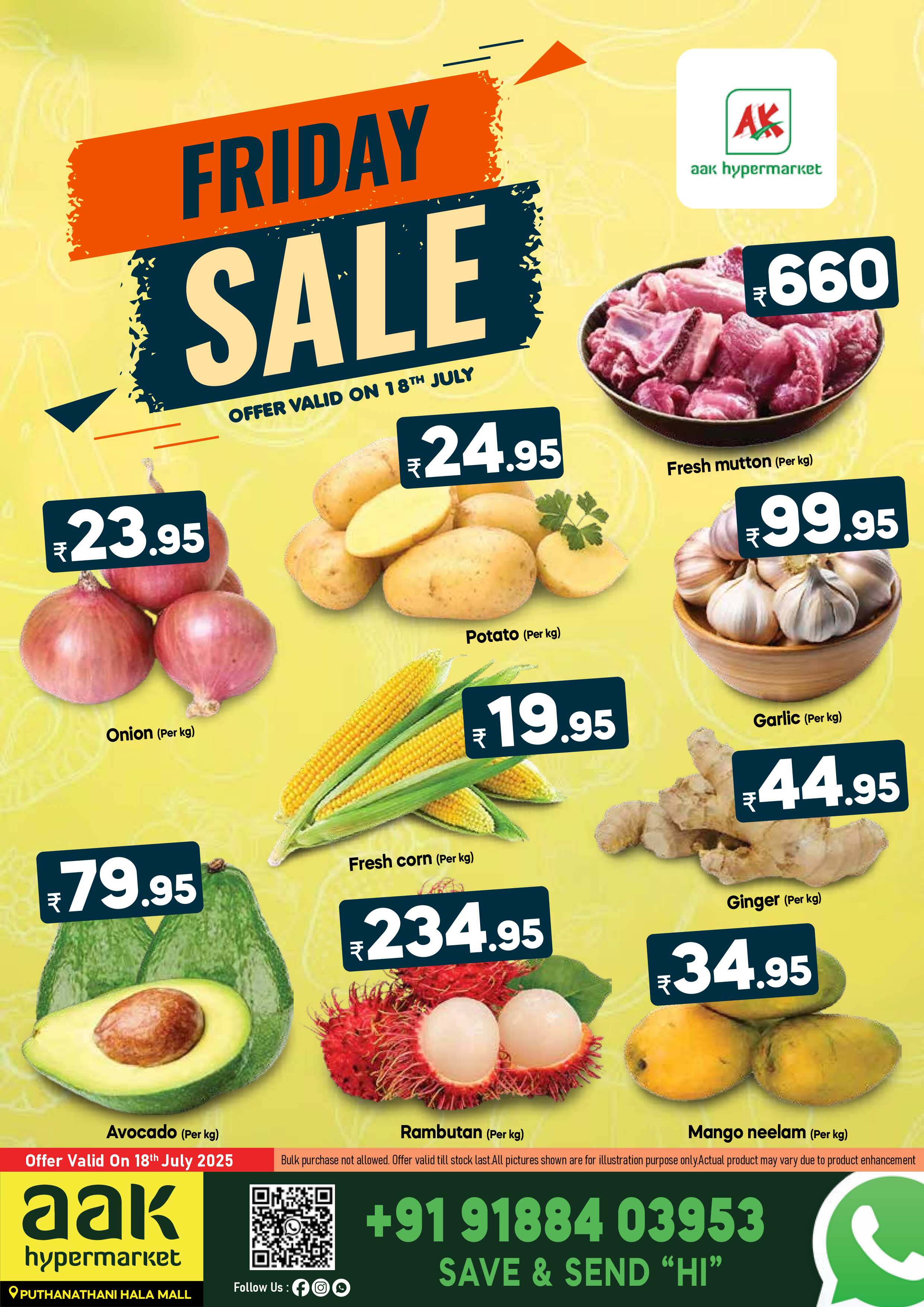 Friday Sale @ AAK Puthanathani!