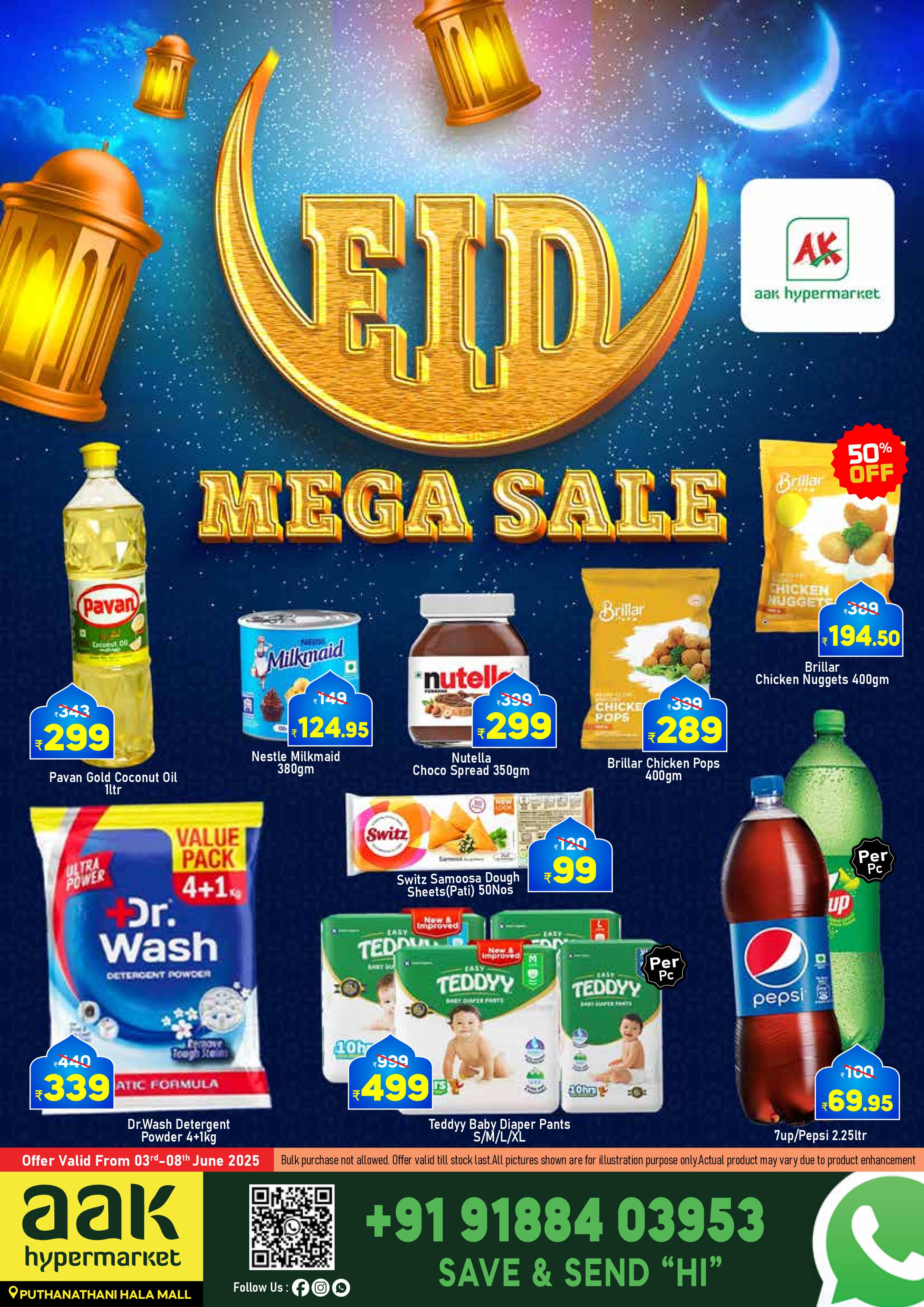 Eid Mega Sale at AAK Hypermarket, Puthanathani!