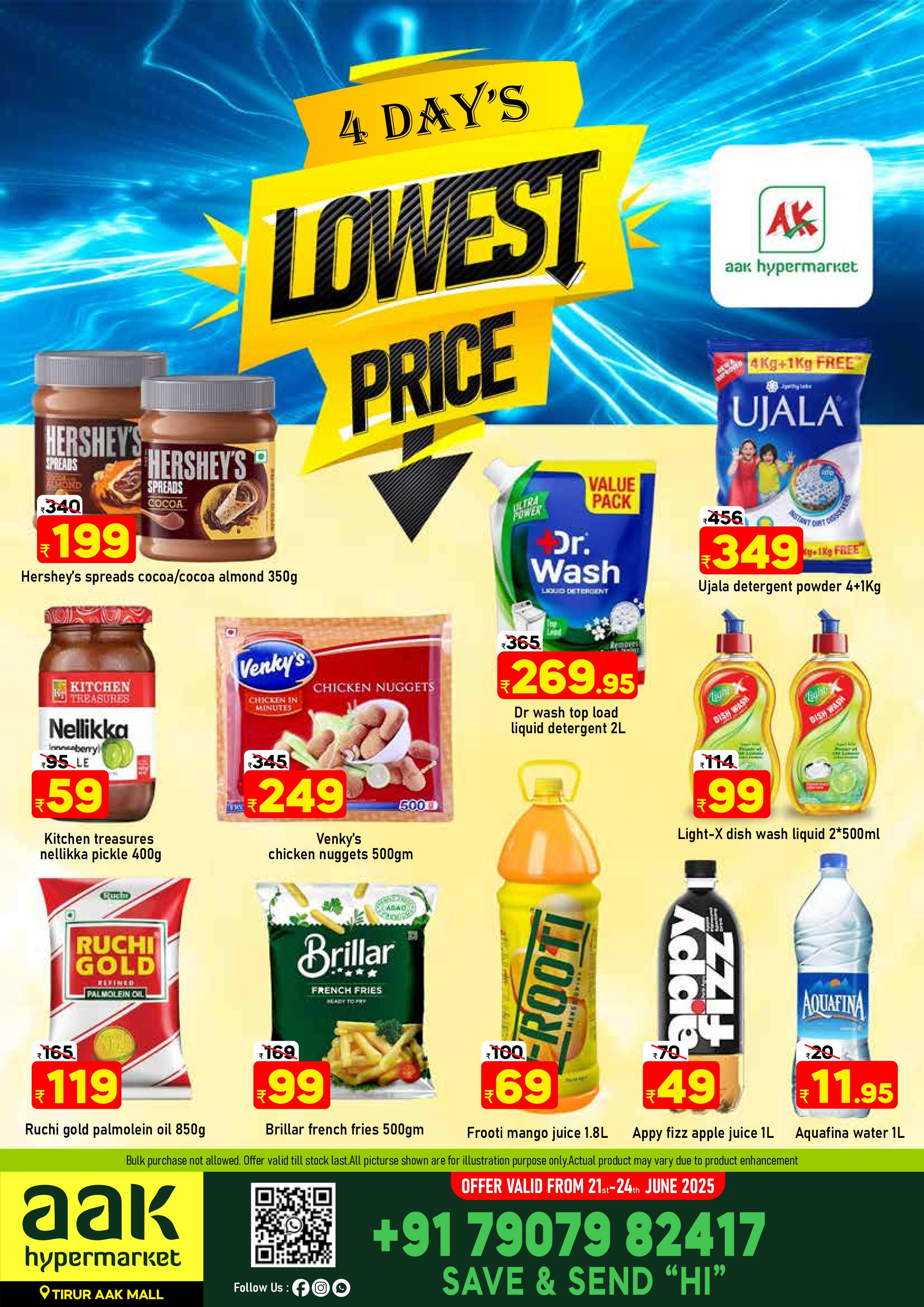 4 Days of Lowest Prices @ AAK Hypermarket Tirur!