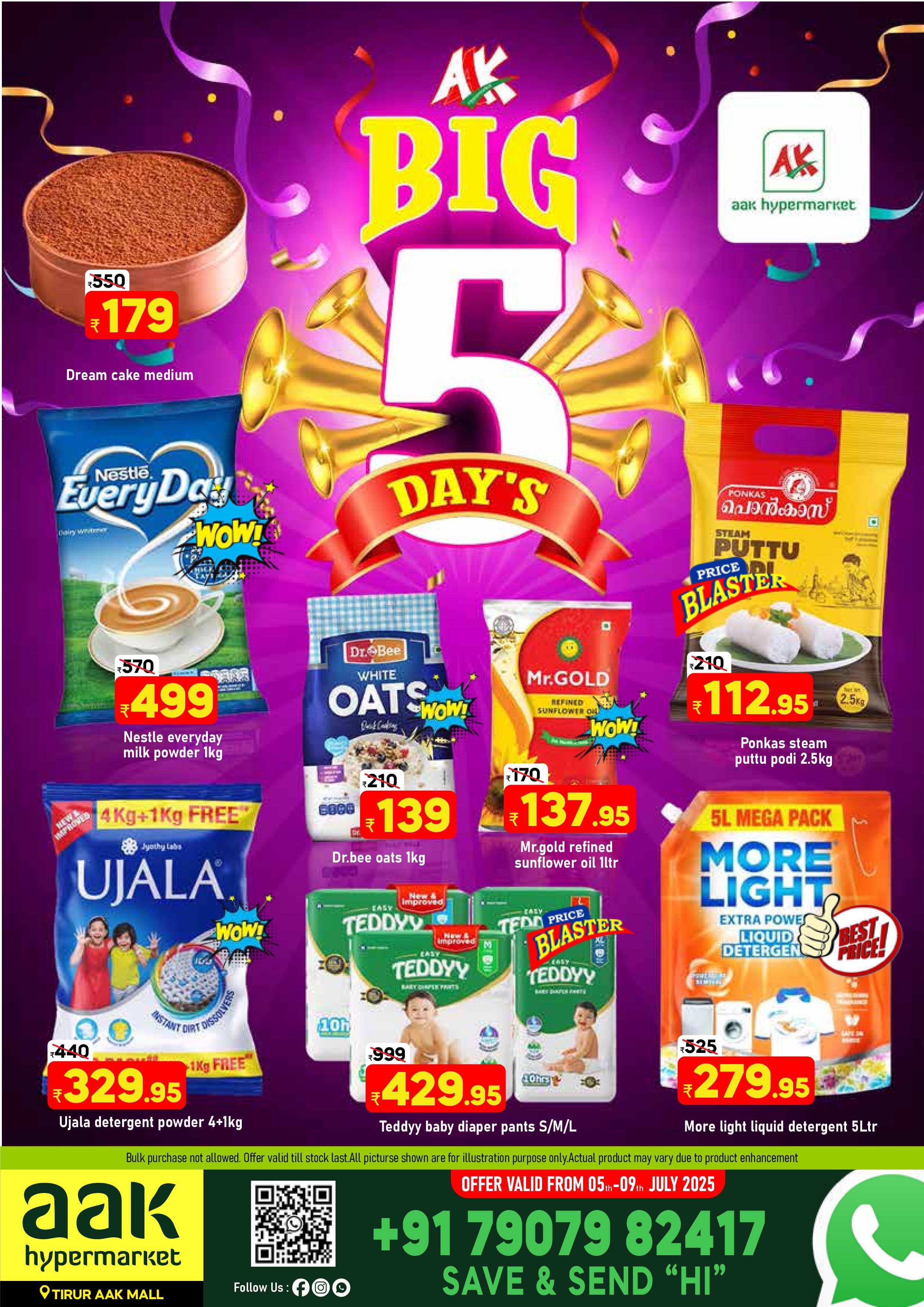 BIG 5 DAYS SALE at AAK Tirur!